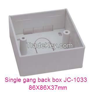 Back Boxes, surface mount back boxes, face plate back box, faceplate back box