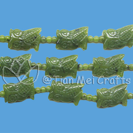 Gemstone Carving Beads Owl Beads - BD0018