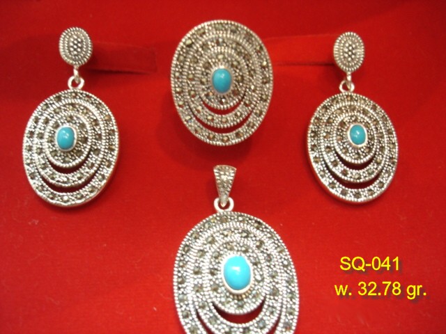 925 sterling silver jewellery with marcasite