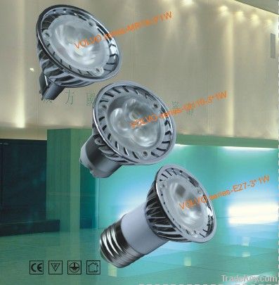 MR16 spotlight，3W，DC12V, LED spot bulb