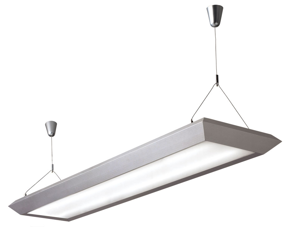 fluorescent office lighting, suspended lamps, ceiling lamps