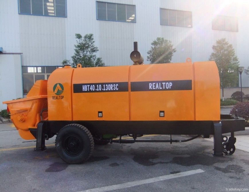 Trailer mounted concrete pump with diesel engine (HBT40.10.130RSC)