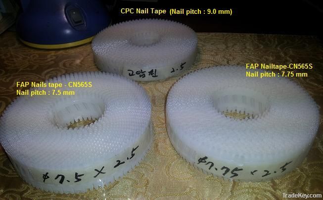 Plastic (sheet) strip band for collating screws & nails