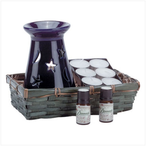 Stars &amp; Moon Burner Aromatherapy Oil Warmer