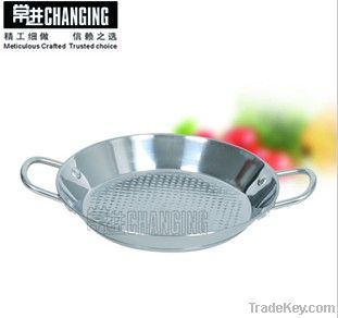 Stainless steel paella pan