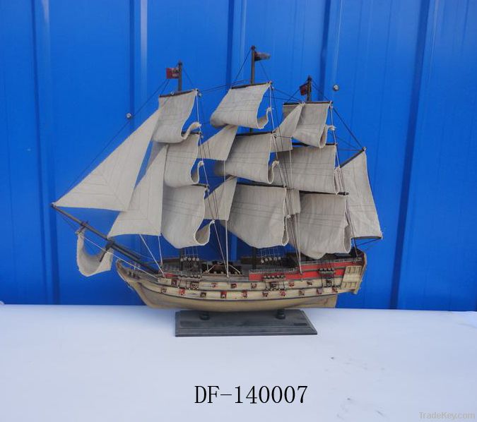 Wooden sailing ship model more creative furnishing articles