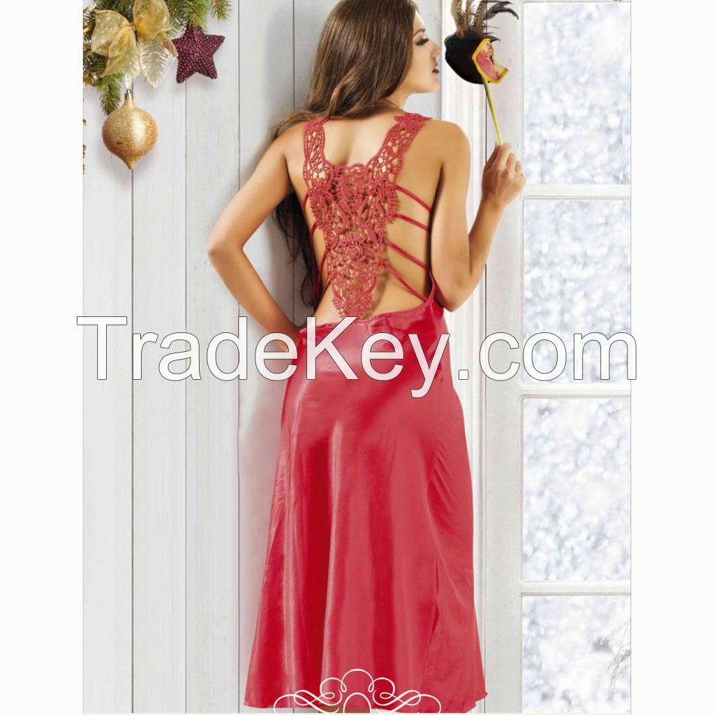 Sexy Night Dress(Back Decollete)