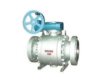 Forged steel trunnion type ball valve