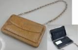 Fashion leather Flat Wallet with chain, purse, colorful wallets,