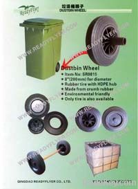 Dustbin wheel for rubbish bin container