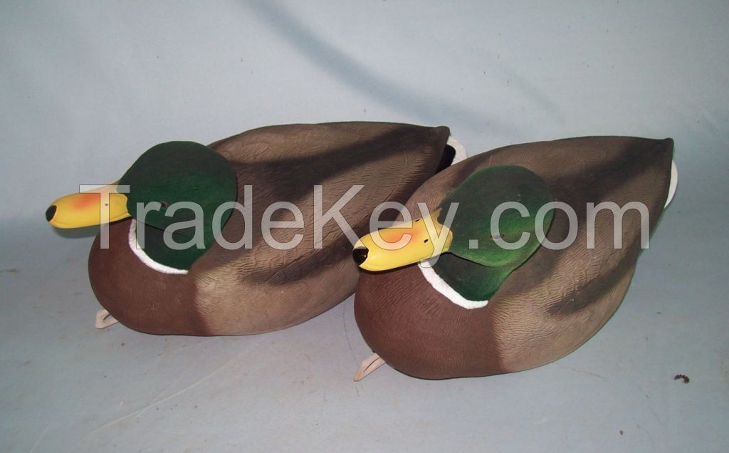 Full body Flocking Mallard Duck floatie waterfowl hunting decoys 100% foam filled