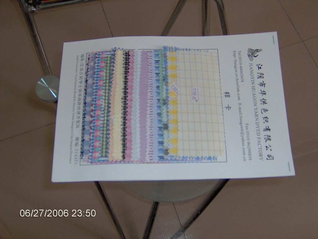 T/C yarn dyed poplin fabric