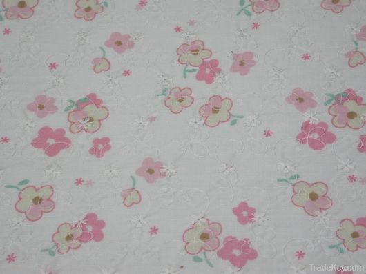 100% cotton embroidered fabric