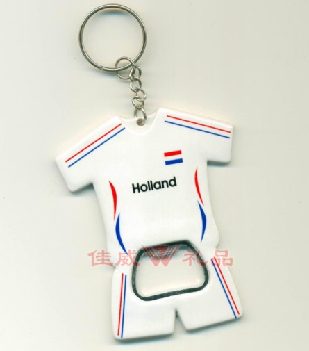 T-shirt shape bottle opener keychain jersey bottle opener keyring