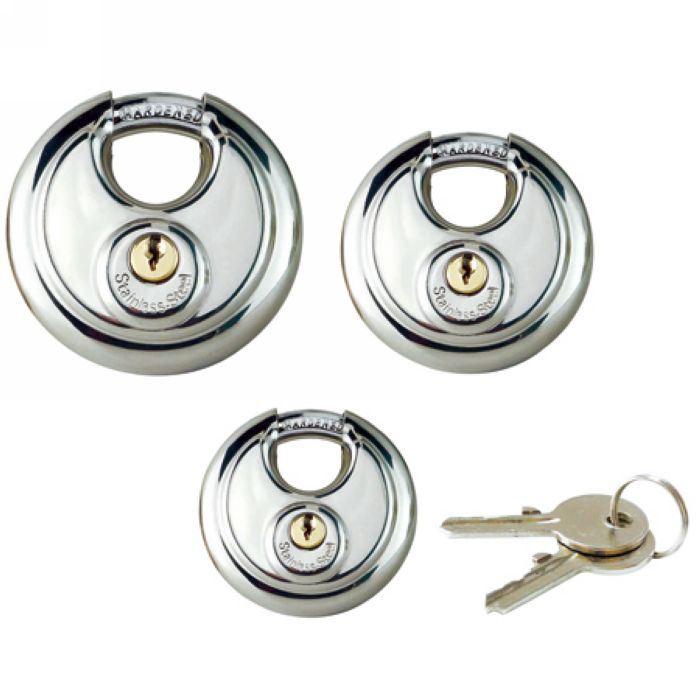 stainless steel disc padlock