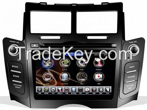 touch screen 2DIN 6.2&quot; Special auto Car DVD player GPS Navigation For 2007-2011Toyota Yaris With 8G map Bluetooth Radio ATV iPod USB