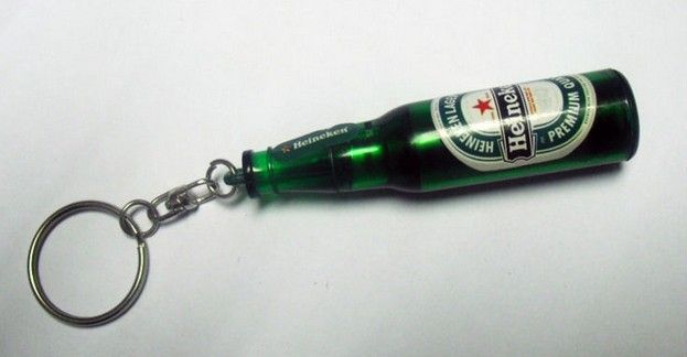 led beer bottle projector keychain