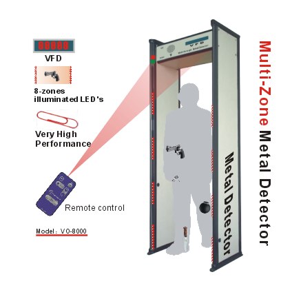 Walk Through Metal Detector (8 zones)