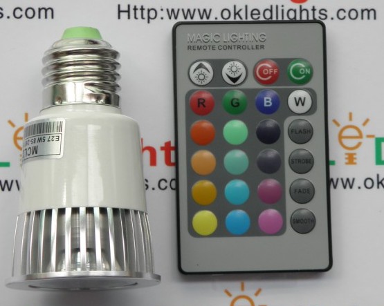 Remote Control RGB LED Bulbs (OKLEDLIGHTS)