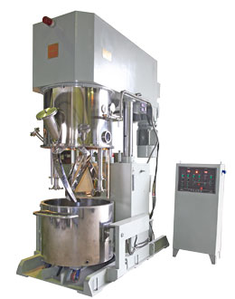 Double planetary mixer with disperser