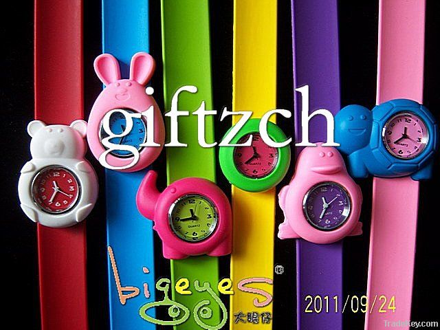 Animal Children Kids Silicone Slap On Wristwatch