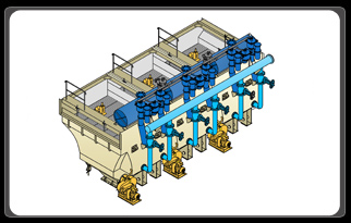 Jigging machine Gravicon 18x3-M