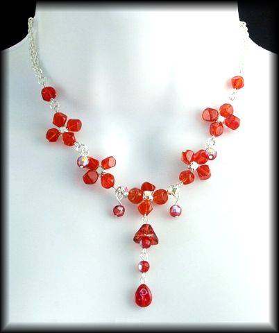 Lady in Red Necklace