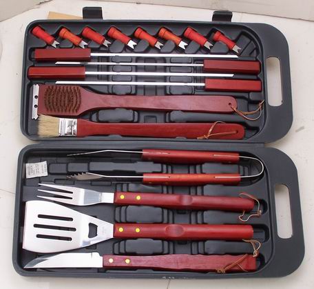 18pcs bbq sets with plastic box