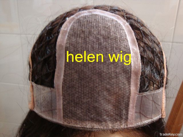 remy hair silk top fishnet cap glueless full lace wig