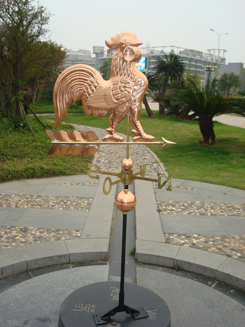 Rooster copper weather vane