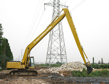 Long reach arm and long reach boom