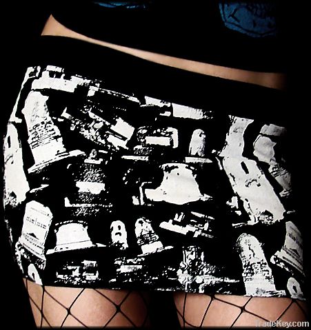 Cemetery Horror Mini Skirt