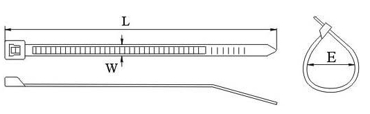 Self-locking nylon cable ties