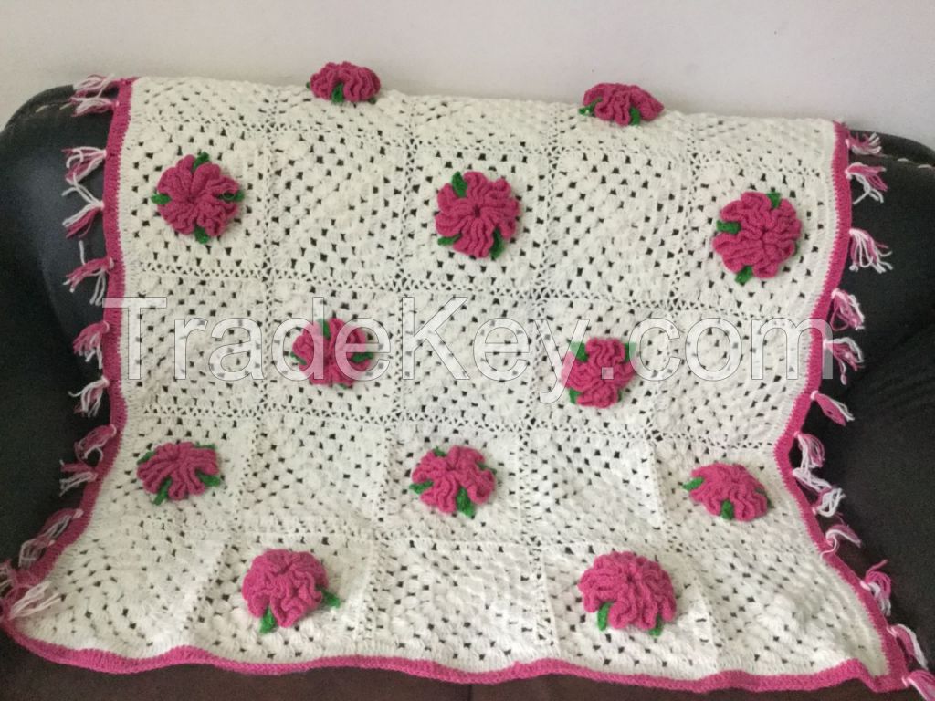 Crochet woolen Blanket