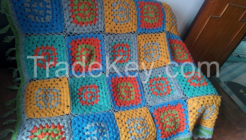 Crochet woolen Blanket