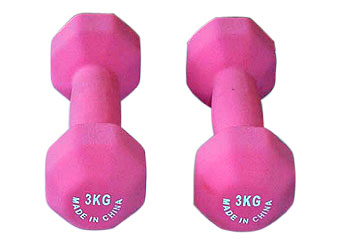 Neoprene coated dumbbell