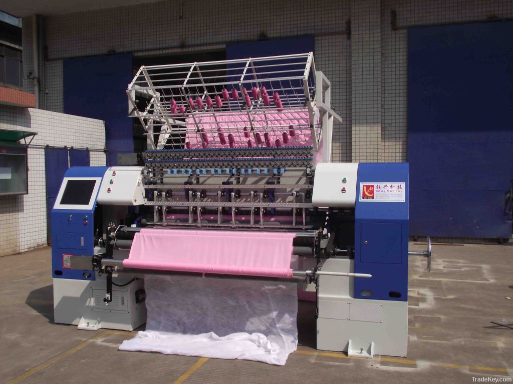 computer shuttle multi-needle quilting machine wth high speed