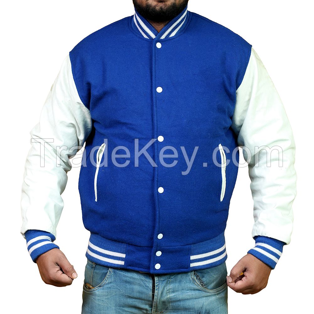 Wool + Leather Varsity College Letterman Jacket