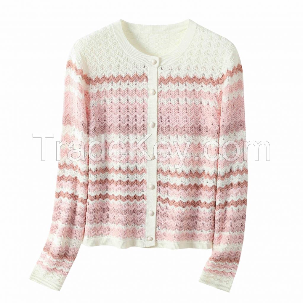 2026 Lady's Woollen Sweater blended lurex yarn       