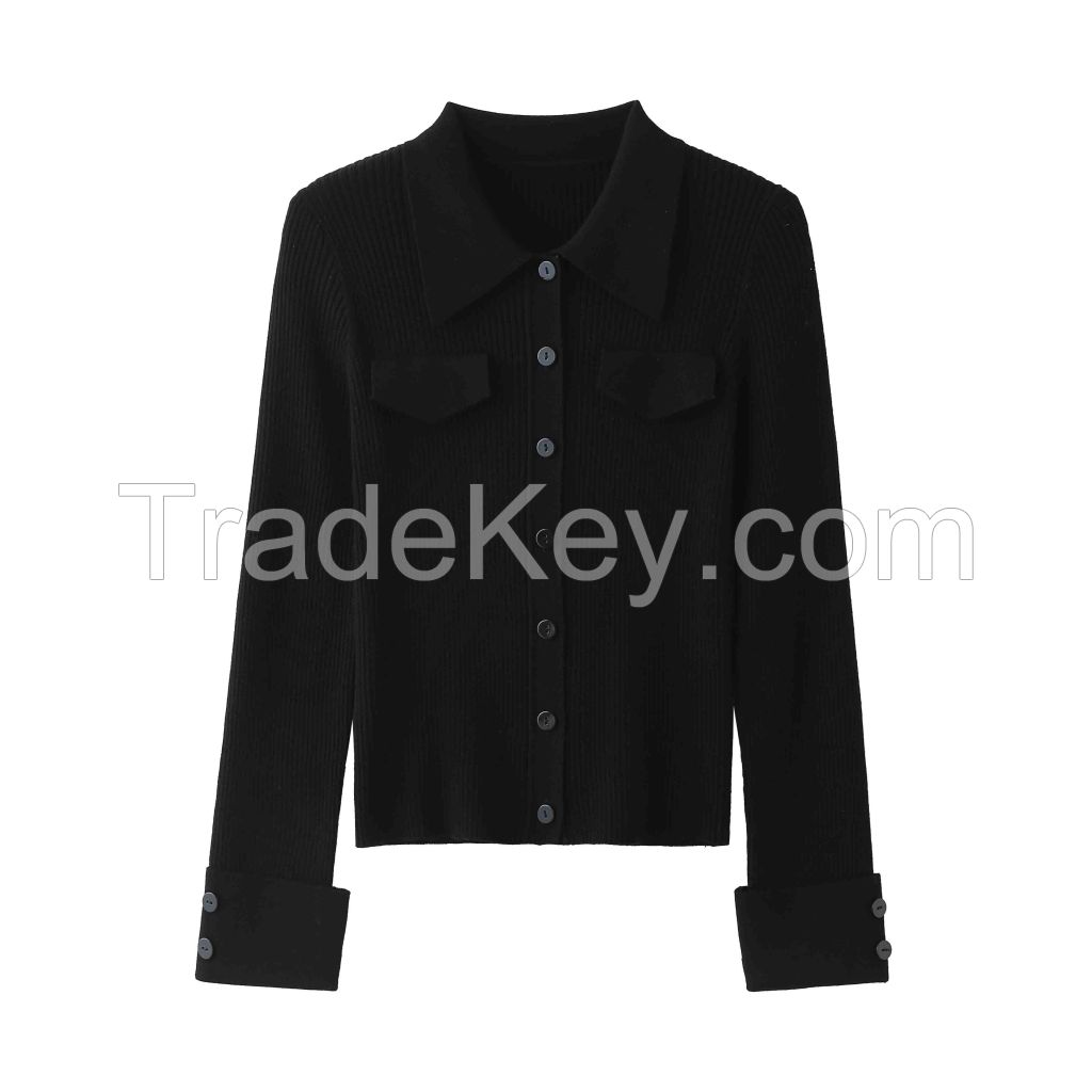 2026 Lady's Knitted shirt Long-sleeved coat