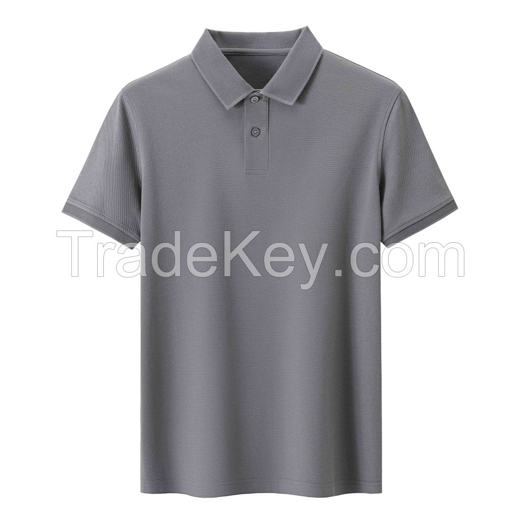 2026 Men's T-Shirt Solid Color Short-Sleeve Shirt
