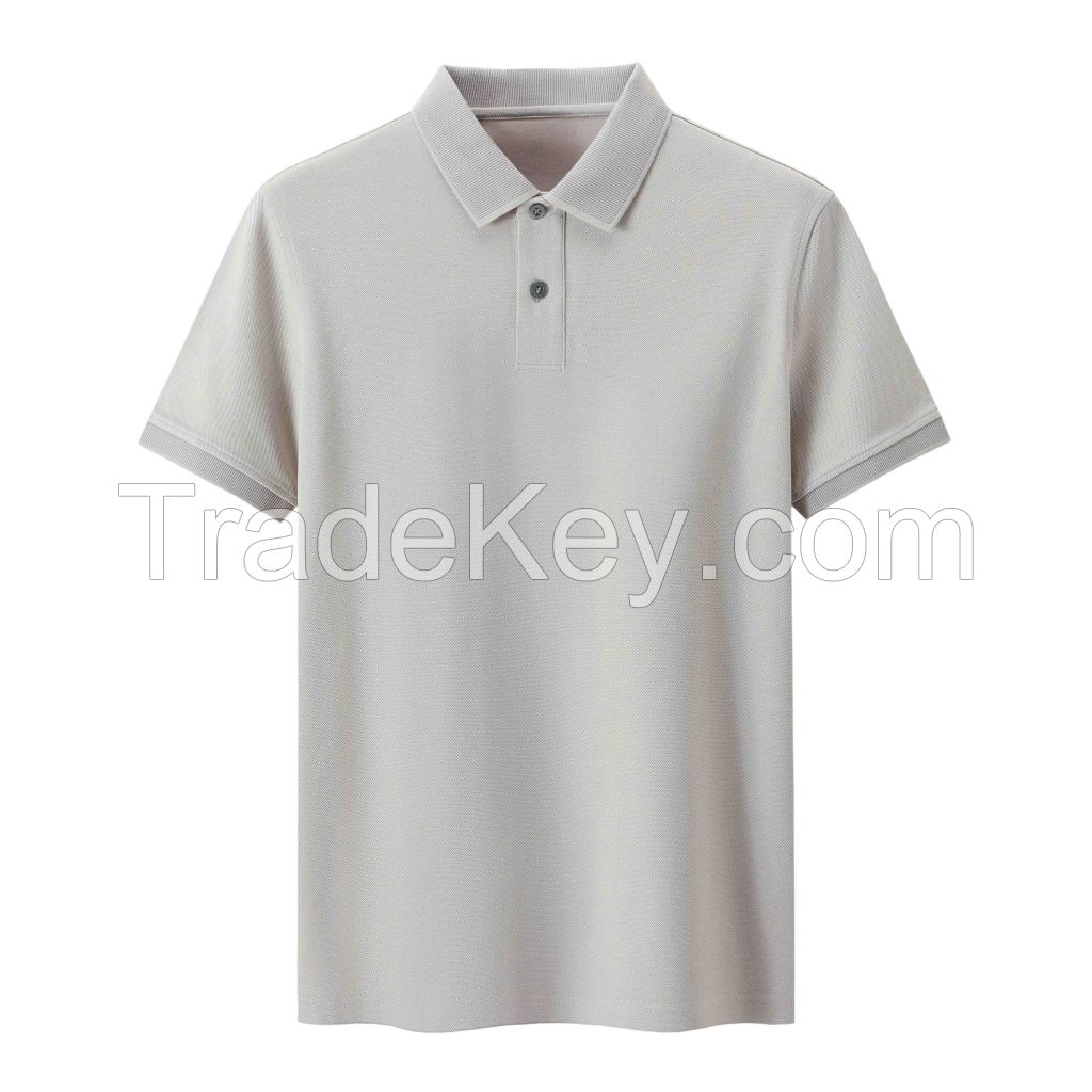 2026 Men's T-Shirt Solid Color Short-Sleeve Shirt