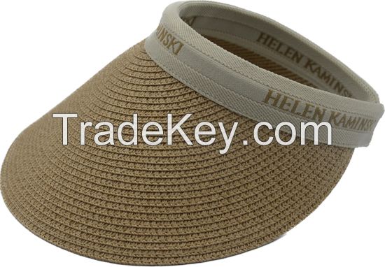 2025 High-quality  Wide-brimmed sun protection visor straw hat Unisex BSCI RWS