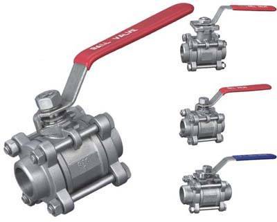 3PC Stainless steel ball valve