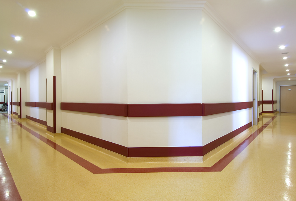 Wall and cornar protection systems for hospitals