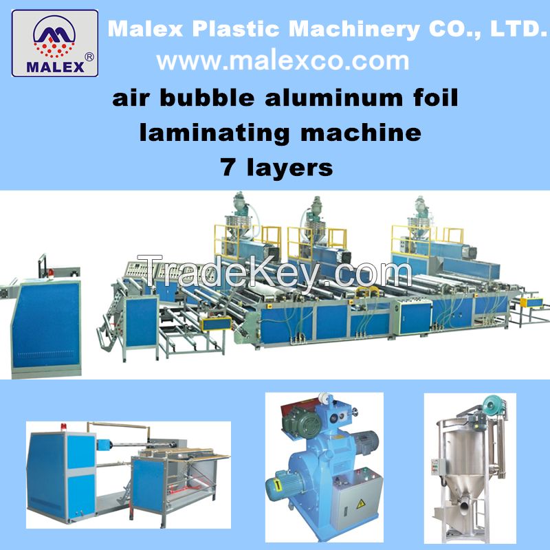 air bubble machine 7 layers aluminum foil lamination 3 screw extruders high speed good quality