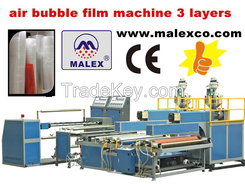 air bubble machine 3 layers 2 screw extruders high speed