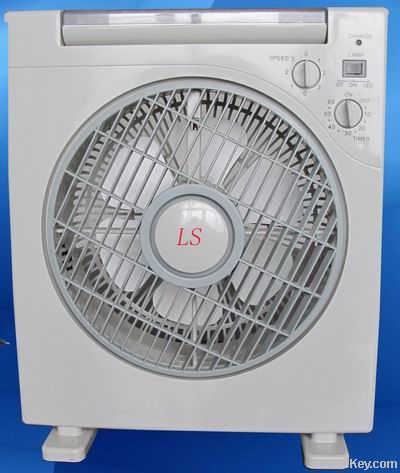 10&#039;&#039; Rechargeable Emergency Box Fan with LED light