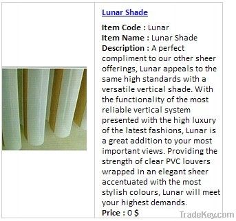 Custom Blinds Vetical Shade PVC Slat Lunar