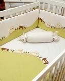 CRADLE BLANKET AND BUMPERS 6 PIECES SET